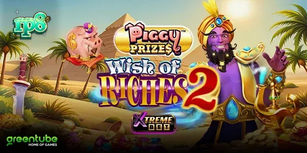 Tampilan visual slot Piggy Prizes Wish of Riches 2 dengan tema keberuntungan